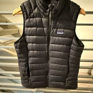 Patagonia Black Down Sweater Puffer Vest - Womens L - like new